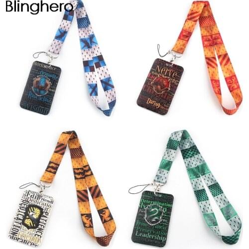 20pcs/lot BH1371 Blinghero Magic Academy Bank Credit Card Holders Identity Badge With Animal Lanyard For Phone Key Office Supply
