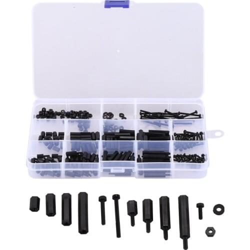 250Pcs M2 Nylon Hex Spacers Screw Nut Standoff Plastic Accessoriy for FPV Drone Quadcopter Building PC PCB Motherboard Standoffs