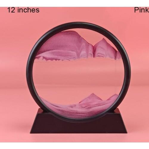 3D Scenery Painting Hourglasses Moving Liquid Sand Glass Frame Home Desktop Decor BJStore
