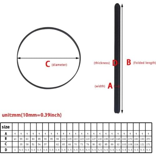 5mm Wide Turntable Rubber Belt Replacement Flat Drive Belt for Vinyl Record Player Phono Belt-Driven Turntables
