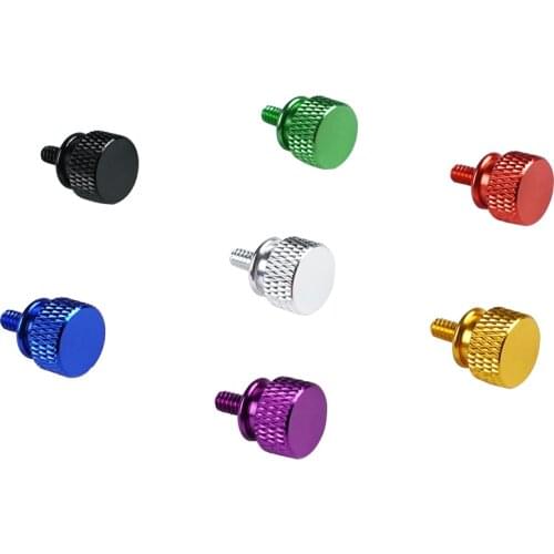 6PCS/Lot Computer Case Mount Screw Fittings Fixed Chassis Sides/GPU/Power UNC6#- 32(M3.5)*7MM Red /Blue/Gold