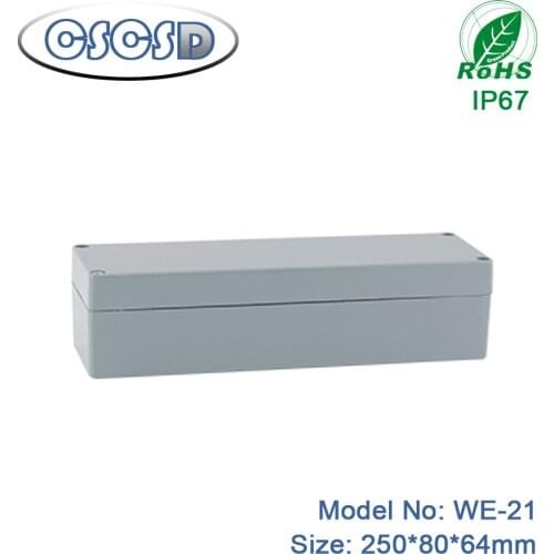A pcs/lot 250*80*64mm CSCSD die casting aluminum case amplifier aluminum enclosure box waterproof electronic project box