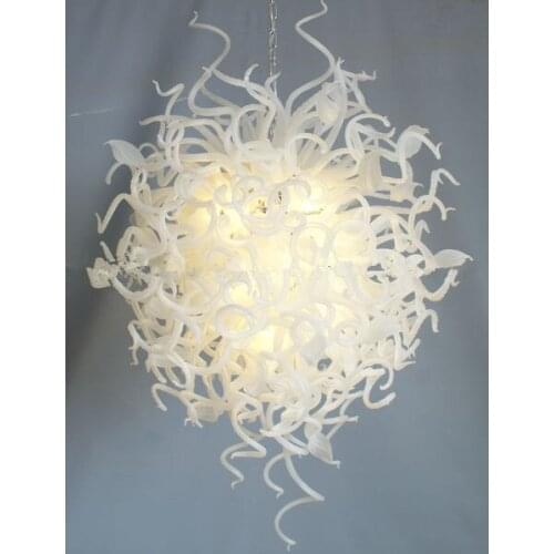 White Glass Material Wedding Table Top Centerpiece Murano Glass Balls Chandelier