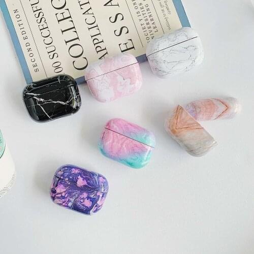 For AirPods Pro Case luxury Retro marble Hard PC headphone Protective cover fundas For Air pods PRO For Airpods PRO 3 funda