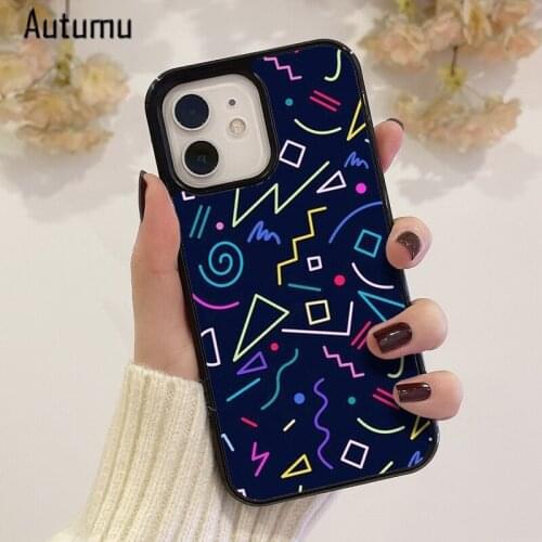 Phone Case for iPhone 12 mini X XS XR 11 Pro Max SE 2020 5 6S 7 8 Plus Samsung Galaxy S8 S9 S10 S20 S21 90s Disco Retro Cover