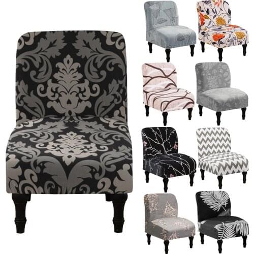Accent Chair Cover Elastic Recliner Slipcovers Stretch Armless Chair Covers Printed Single Seat Sofa Protector for Home Hotel