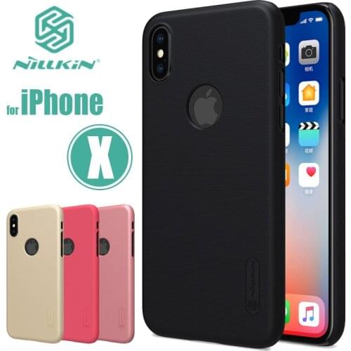 For iPhone XS X Case Nillkin Super Frosted Shield Ultra-Thin Hard Back PC Cover Nilkin Case for iPhone X XS Matte Phone Case