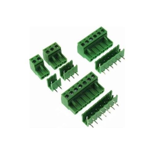 HT5.08 2 3 4 5pin Right angle Terminal plug type 300V 10A KF2EDGK 5.08mm pitch PCB connector screw terminal block 90 Degree