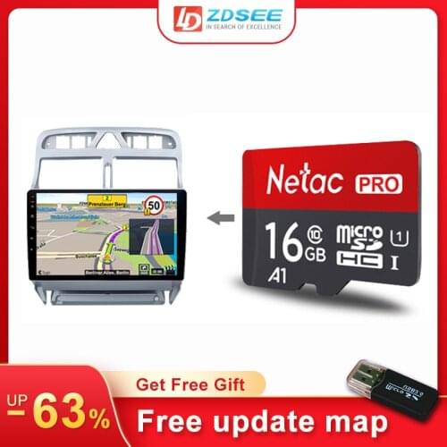 32GB micro SD card GPS map for Peugeot 307 SW 2002 - 2013 car radio android Navigation Maps free update