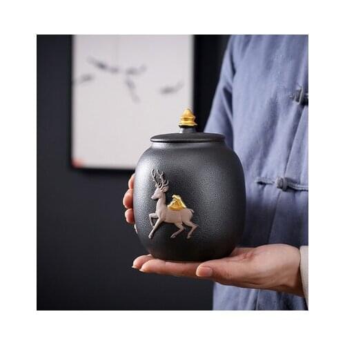 Ceramic Large Tea Cans Sealed Cans Pu'er tea Storage Tank Tea Ceremony Accessories Teaware Free Shipping