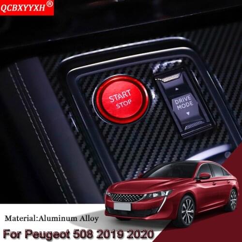 START Engine Button Cover STOP Key Ignition Switch Cover For Peugeot 508 2008 2019-2020 3008 4008 5008 2016-2019 208 e-208 2020