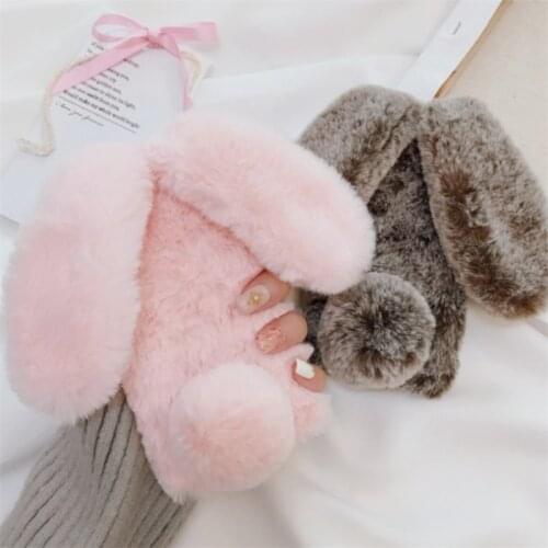 Fluffy Rabbit Hair Fur ase for LG Velvet 5G K41S K51S K20 K30 2019 Q7 Q9 Q6 PLUS Q70 G8X G8S G8 G5 G6 V50 Q60 K11 PLUS Cver