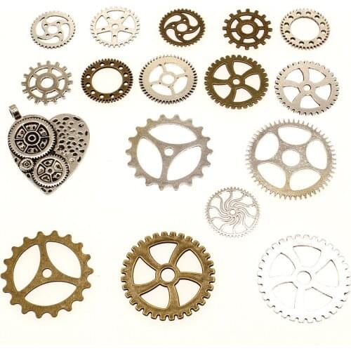 Fashion Teampunk Gear Charms Pendants Diy Jewelry For Necklace Bracelet Making Accessaries