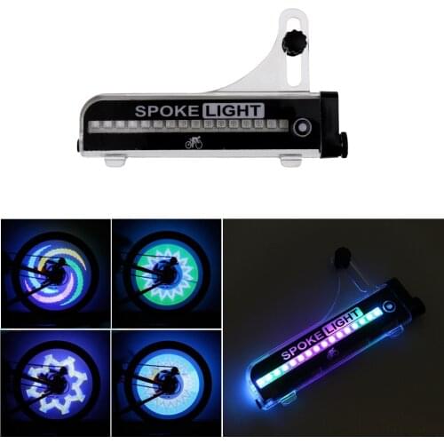 Fashion Colorful Bike Wheel Lights Cycling Spoke Lights 32 LED 21 Patterns