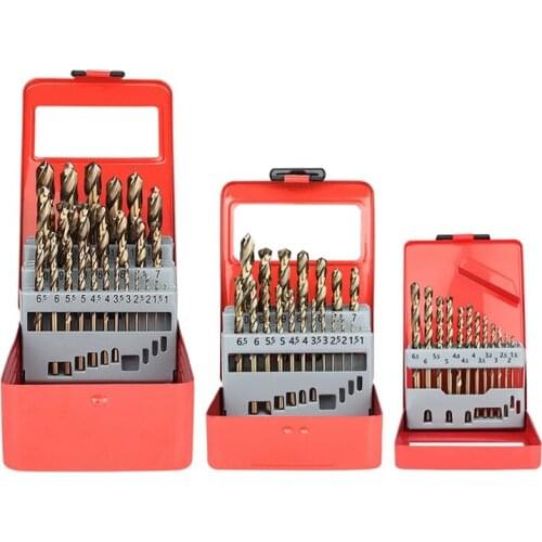 Straight Shank Twist Drill Set M35 Cobalt Twist Drill 13PC19PC25PC High Speed Steel Containing Cobalt Stainless Steel Bit