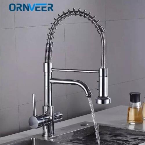 Kitchen Faucets Nickel For Kitchen Water Filter Tap Three Ways Sink Mixer Kitchen Faucet torneira para cozinha de parede