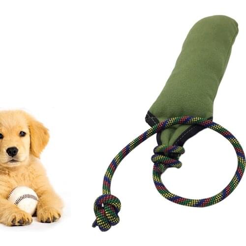 Newly Oxford Cloth Pet Training Tracking Bite Toy Dog Interactives Stick Pets Supplies dog training collar