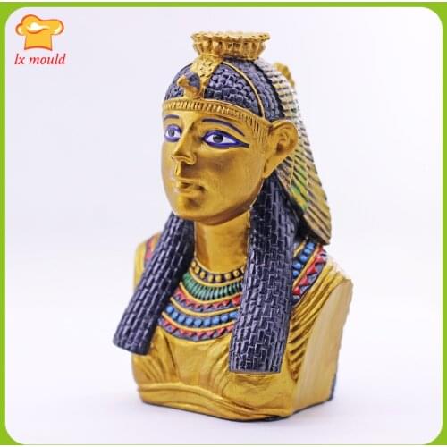 New Egyptian Bust Silicone Mold Resin, Plaster, SOAP, Candle Tools