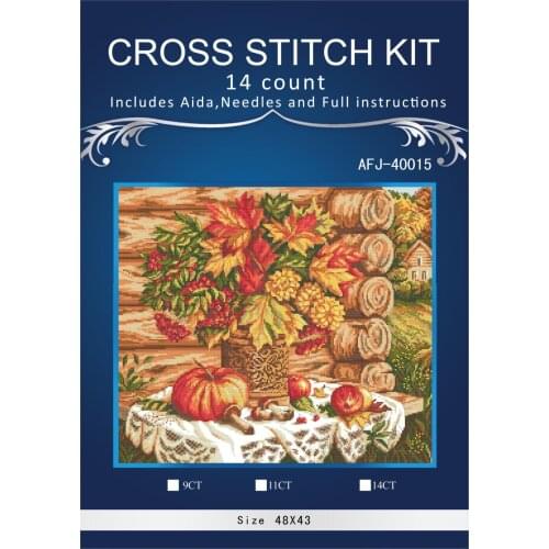 Oneroom Cherry bottle Embroidery Needlework Crafts 14CT Unprinted DMC DIY Quality Cross Stitch Kits Handmade Arts Decor