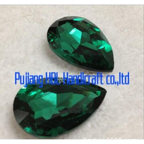 Peacoke green 13x18mm 20x30mm..Waterdrop Shape Droplet Sew On Rhinestones Sewing Stones For DIY, Casual Dress