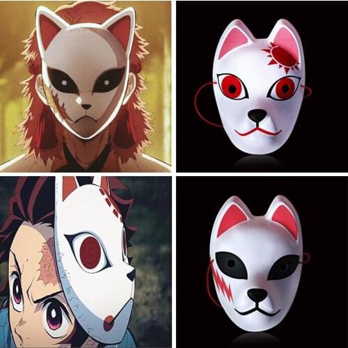 Hot Japanese Style Anime Demon-Slayer Fun Cospaly Masks Womens Men Unisex Halloween Carnival Masquerade Adult Makeup Party Mask