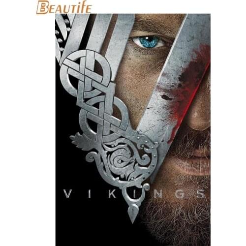 Vikings Season Poster Cloth Silk Poster Home Decoration Wall Art Fabric Poster Print 30X45cm,40X60cm.50X75cm,60X90cm