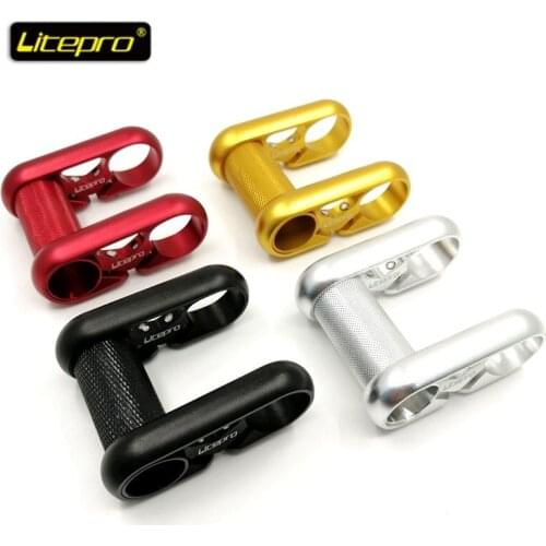 Litepro 412 SP8 Folding Bike Double Stem 25.4mm Handlebar Stem Adjustable Aluminum Alloy Stems Red/Black/Silver/Gold