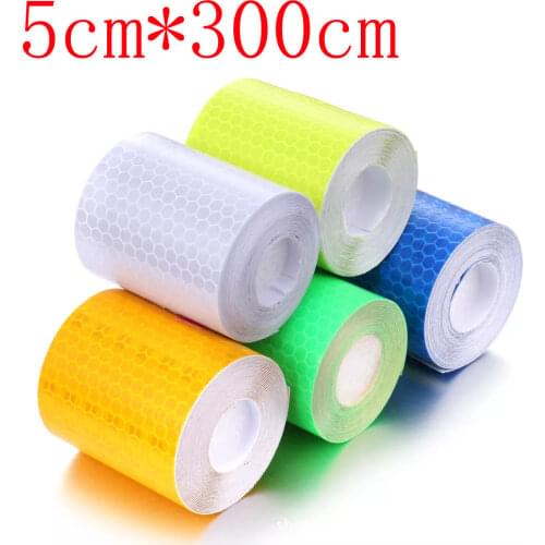 5cm*300cm Car Reflective Tape Decoration Safety Warning Car Sticker Reflector Tape Strip Film Auto Motorcycle Stickers