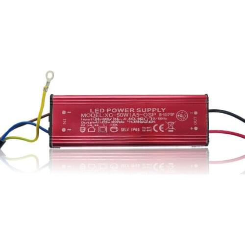 50W High Power Led Driver Waterproof Output DC23-35V 1500mA Input 100-240VAC LED Lighting Transformers For 50W LED Light