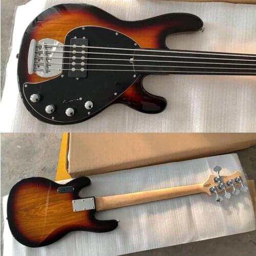 Sunset music man stingRay5 bass active pickup 5 strings musicman electric bass guitar fretless Rosewood fretboard bass