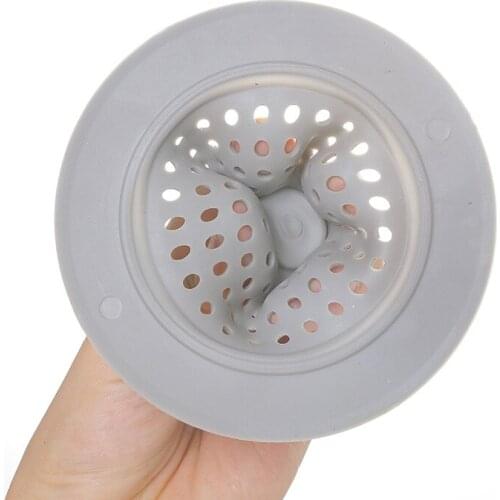 1pcs Kitchen Bathroom Shower Floor Silicone Anti-clogging Drainage Accessories Sink Food Residue Filter