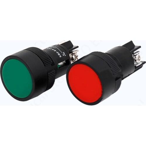 22mm Momentary Self-rest Slef-return Push Button Switch Red Green Blue Yellow Black White NO + NC XB2-EA142 XB2-EA145 XB2-EA155