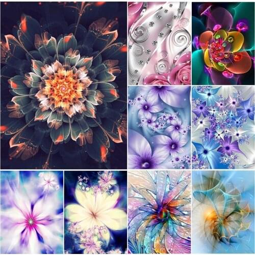 5D DIY Diamond Painting Flower Picture Mosaic Full Square Drill Diamond Embroidery Gift Home Decoration for Manual Enthusiasts