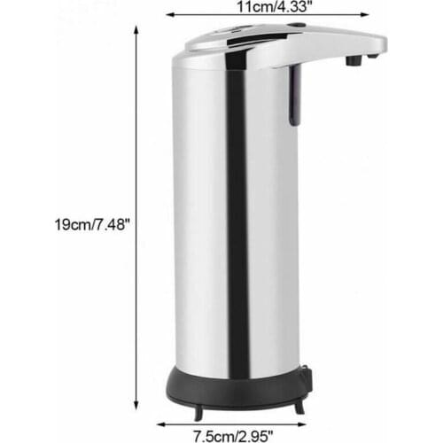 Stainless Steel 250ml Automatic Soap Dispenser Infrared Motion Sensor Touchless Bathroom Liquid Soap Dispensers