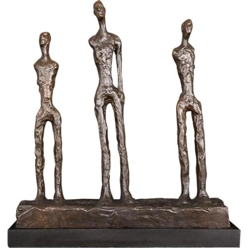 Famous artist Giacometti bronze sculpture abstract man statue decorative sculpture