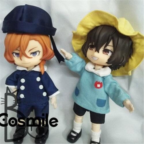 Cosmile Bungo Stray Dogs Nakahara Chuya Osamu Dazai 1/12 OB11 Handmade Dress Doll Juvenile Clothes Costume Cosplay Gift Limit C
