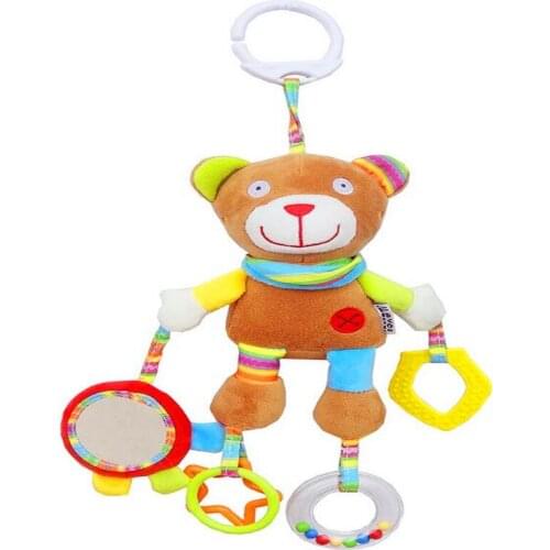Baby puzzle soothing dolls multifunctional animal bed bell bed hanging cart pendant baby cloth playing doll