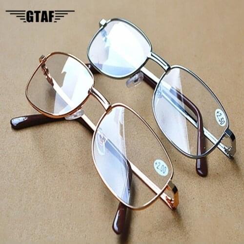 GTAF 2020 Metal Full Frame Simplicity Men Women Universal Old Man Reading Glasses Fashion New Reading Glasses +1.0 To +4.0