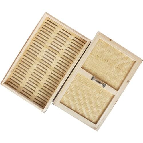 Square large big bun wooden stainless steel bamboo teamer cooker rectangular bun Dumplings Chinese fir steamer steamed basket