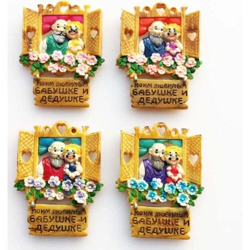 Asia Russia Flavour 3D Fridge Magnet Tourist Souvenirs Refrigerator Magnetic Decoration Articles Collection Handicraft Gift