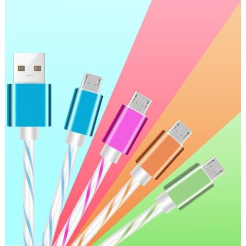 Rainbow Color Wire Micro USB Cable 3A Fast Charging Data Cable for Samsung Xiaomi HTC Mobile Phone Accessories USB Charger Cable