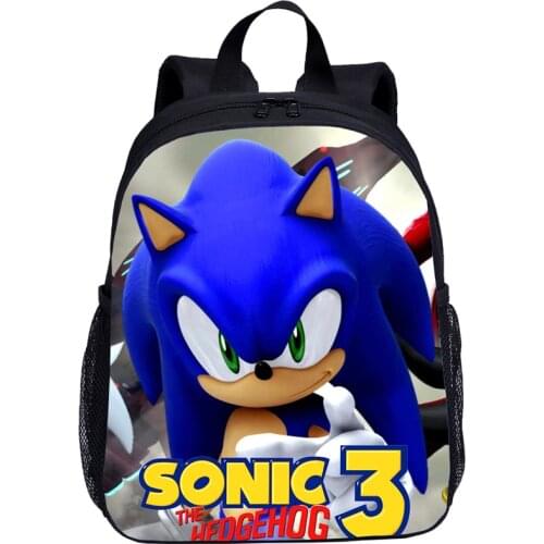 Mini Backpack For Kids Boys Girls Cartoon Anime Sonic 3D Printing School Bag 13Inch Bookbag Kindergarten Satchel Mochila Escolar