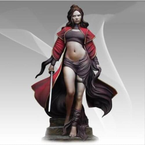 Unpainted Kit 1/22 71mm street girl soldier 71mm figure Historical Resin Figure miniature garage kit