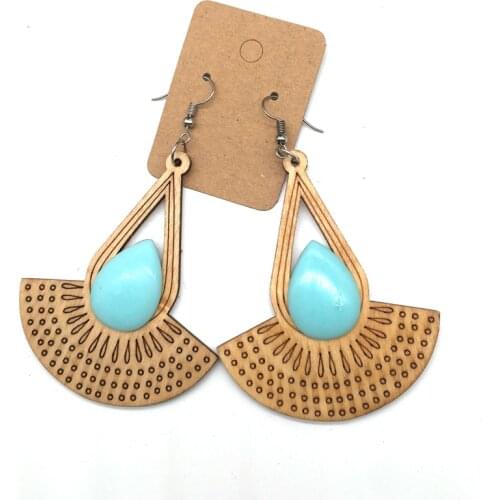 Newest Dangle wooden Earrings can mixed colors
