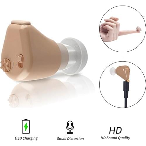 VIP Rechargeable Hearing Aids Sound Amplifier Invisible Hearing Aid Ear Hearing Amplifier Aid Mini Hearing Aid for Deaf/Elderly