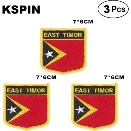 East Timor Shiled Shape flag patches national flag patches for Cothing DIY Decoration