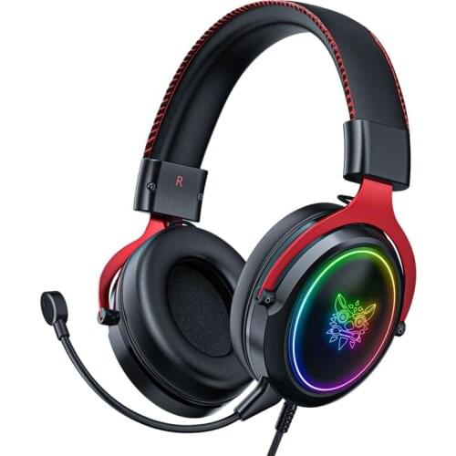 ONIKUMA X10 Wired Gaming Headset 3.5mm+USBIn-Line Headset RGB Luminous Computer for PS4/PC//Laptop/Tablet/Phone/NS