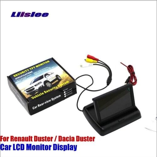 Liislee For Renault Duster / Dacia Duster Foldable Car HD TFT LCD Monitor Screen Display / 4.3 inch / NTSC PAL Color TV System