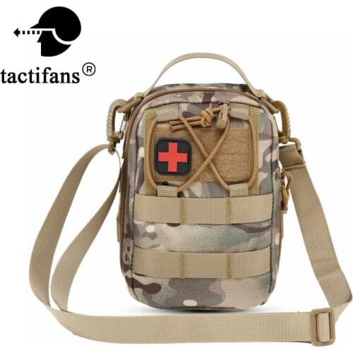 Tactical EDC First Aid Kit Bag Clamshell Opening Nylon Webbing Emergency Medical Pouch For Military Airsoft Hunting