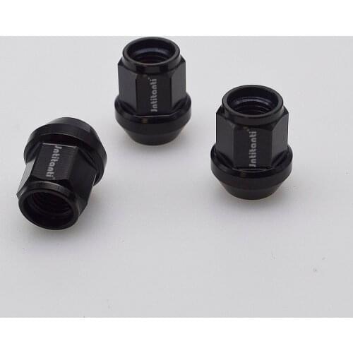 Black Gr5 titanium lug nut with open end M12*1.5*27mm